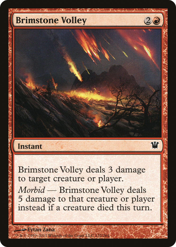 Brimstone Volley (ISD-132) - Innistrad - Premium MTG Single from Wizards of the Coast - Just $0.25! Shop now at Game Crave Tournament Store