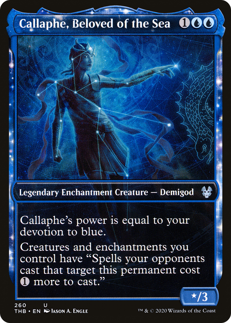 Callaphe, Beloved of the Sea (THB-260) - Theros Beyond Death: (nyxtouched, Showcase) - Premium MTG Single from Wizards of the Coast - Just $0.25! Shop now at Game Crave Tournament Store