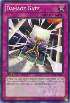Damage Gate (Mosaic Rare) (BP02-EN205) - Battle Pack 2: War of the Giants 1st Edition - Premium Yugioh Single from Konami - Just $0.25! Shop now at Game Crave Tournament Store