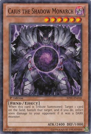 Caius the Shadow Monarch (Starfoil) (BP01-EN018) - Battle Pack: Epic Dawn 1st Edition - Premium Yugioh Single from Konami - Just $1.39! Shop now at Game Crave Tournament Store