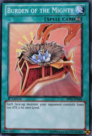 Burden of the Mighty (Starfoil) (BP01-EN045) - Battle Pack: Epic Dawn 1st Edition - Premium Yugioh Single from Konami - Just $0.31! Shop now at Game Crave Tournament Store