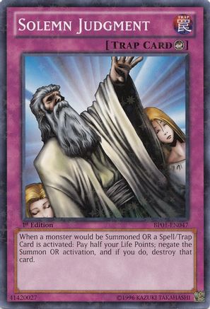 Solemn Judgment (Starfoil) (BP01-EN047) - Battle Pack: Epic Dawn 1st Edition - Premium Yugioh Single from Konami - Just $0.78! Shop now at Game Crave Tournament Store