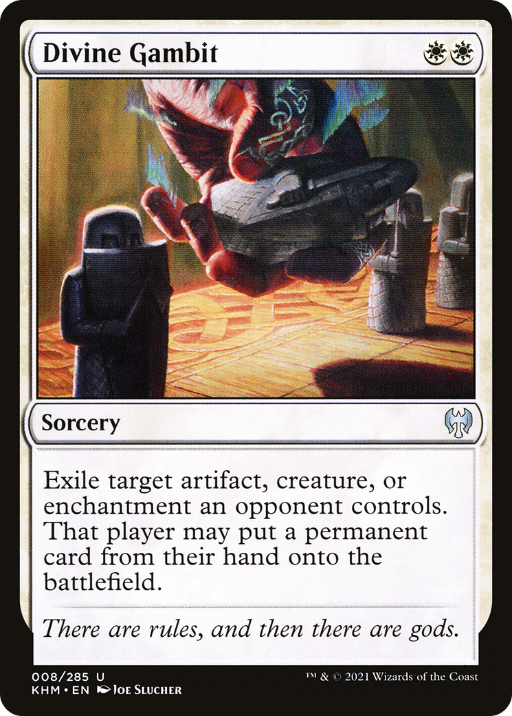 Divine Gambit (KHM-008) - Kaldheim - Premium MTG Single from Wizards of the Coast - Just $0.25! Shop now at Game Crave Tournament Store