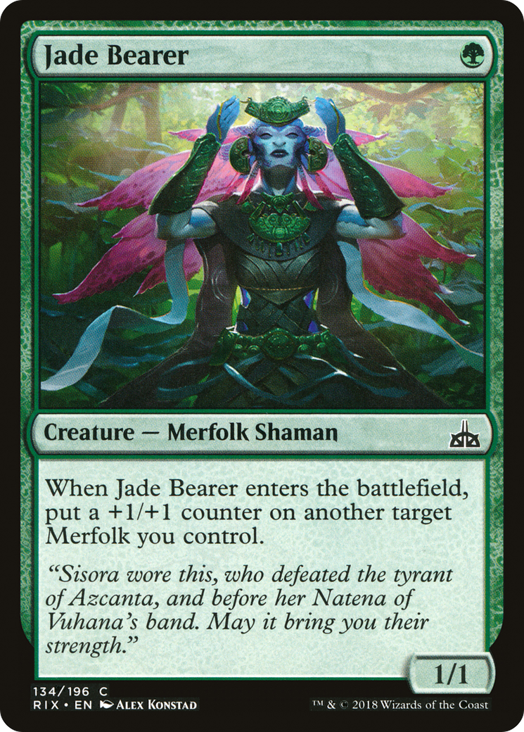Jade Bearer (RIX-134) - Rivals of Ixalan Foil - Premium MTG Single from Wizards of the Coast - Just $0.08! Shop now at Game Crave Tournament Store