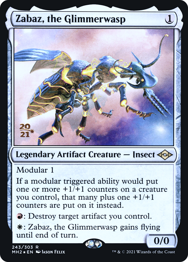 Zabaz, the Glimmerwasp (PMH2-243S) - Modern Horizons 2 Promos Foil - Premium MTG Single from Wizards of the Coast - Just $2.64! Shop now at Game Crave Tournament Store
