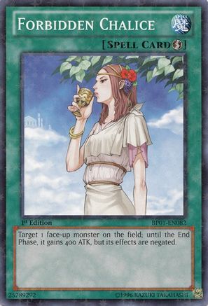 Forbidden Chalice (Starfoil) (BP01-EN082) - Battle Pack: Epic Dawn 1st Edition - Premium Yugioh Single from Konami - Just $0.67! Shop now at Game Crave Tournament Store