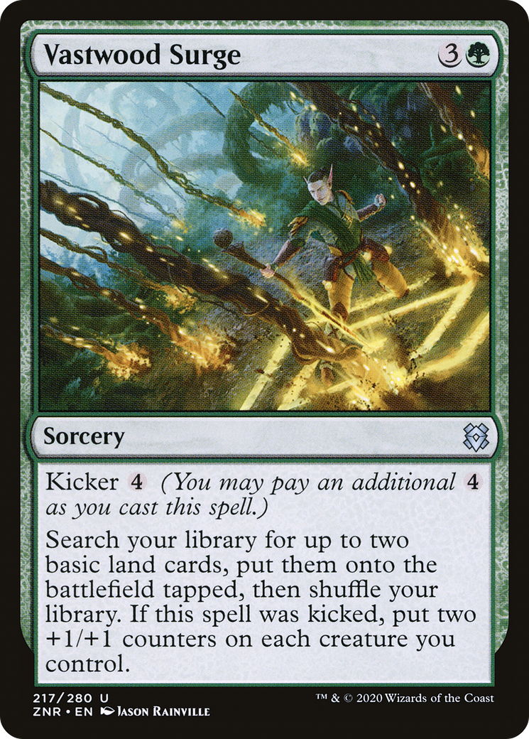 Vastwood Surge (ZNR-217) - Zendikar Rising Foil - Premium MTG Single from Wizards of the Coast - Just $0.25! Shop now at Game Crave Tournament Store