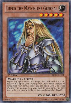Freed the Matchless General (Starfoil) (BP01-EN123) - Battle Pack: Epic Dawn Unlimited - Premium Yugioh Single from Konami - Just $0.09! Shop now at Game Crave Tournament Store