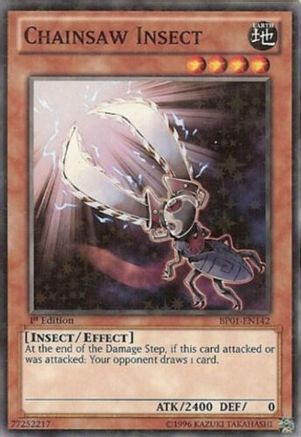 Chainsaw Insect (Starfoil) (BP01-EN142) - Battle Pack: Epic Dawn 1st Edition - Premium Yugioh Single from Konami - Just $0.28! Shop now at Game Crave Tournament Store