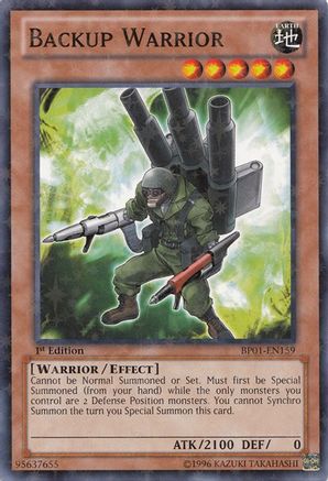 Backup Warrior (Starfoil) (BP01-EN159) - Battle Pack: Epic Dawn Unlimited - Premium Yugioh Single from Konami - Just $0.30! Shop now at Game Crave Tournament Store