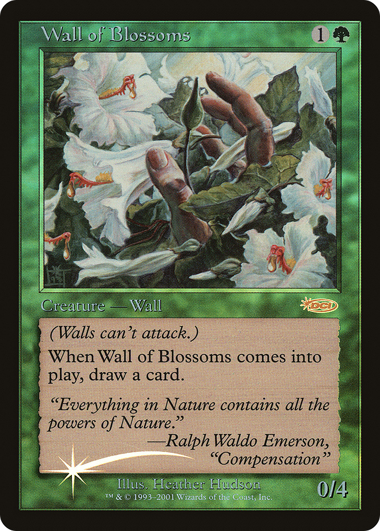 Wall of Blossoms (F02-005) - Friday Night Magic 2002 Foil - Premium MTG Single from Wizards of the Coast - Just $9.33! Shop now at Game Crave Tournament Store