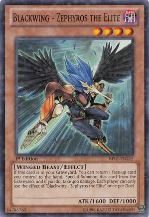 Blackwing - Zephyros the Elite (Starfoil) (BP01-EN215) - Battle Pack: Epic Dawn 1st Edition - Premium Yugioh Single from Konami - Just $0.54! Shop now at Game Crave Tournament Store