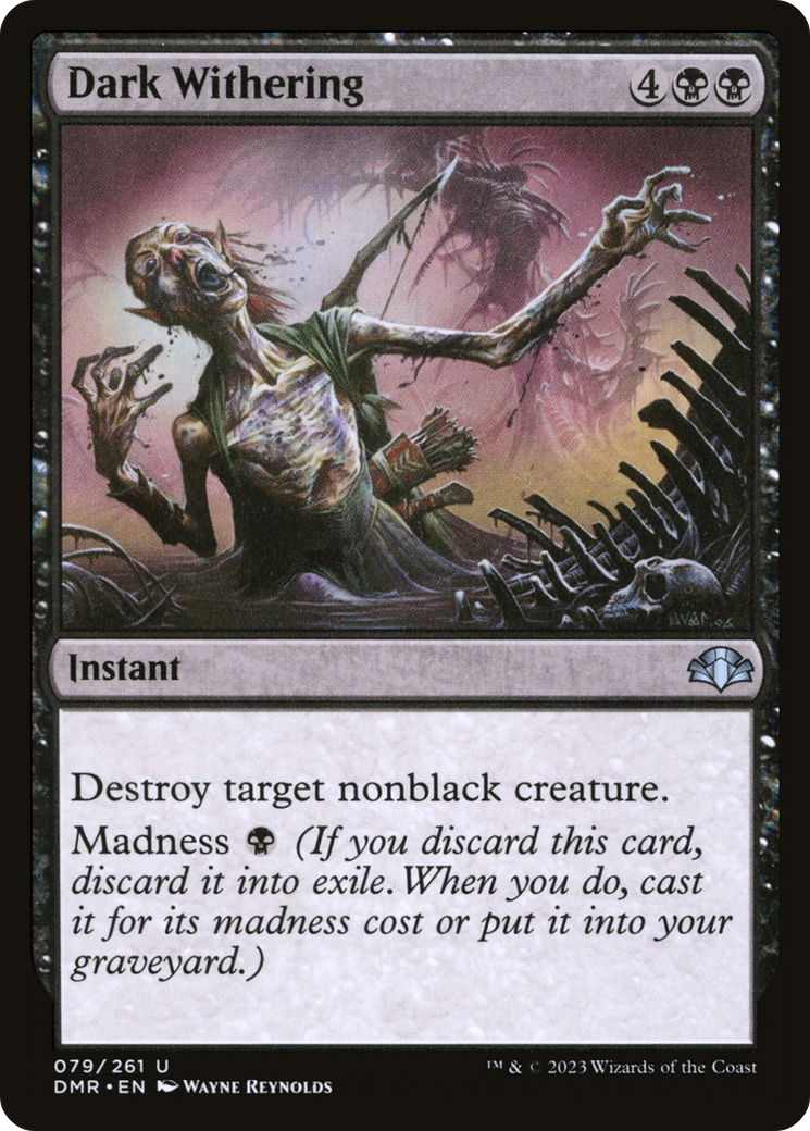 Dark Withering (DMR-079) - Dominaria Remastered Foil - Premium MTG Single from Wizards of the Coast - Just $0.08! Shop now at Game Crave Tournament Store