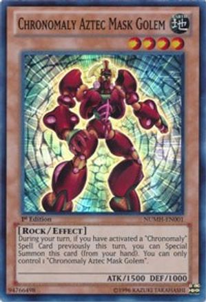 Chronomaly Aztec Mask Golem (NUMH-EN001) - Number Hunters 1st Edition - Premium Yugioh Single from Konami - Just $0.26! Shop now at Game Crave Tournament Store