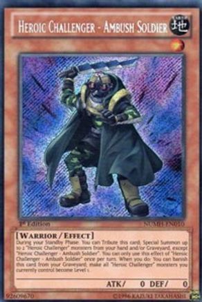 Heroic Challenger - Ambush Soldier (NUMH-EN010) - Number Hunters Unlimited - Premium Yugioh Single from Konami - Just $0.33! Shop now at Game Crave Tournament Store