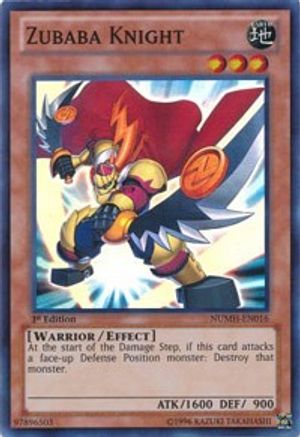 Zubaba Knight (NUMH-EN016) - Number Hunters 1st Edition - Premium Yugioh Single from Konami - Just $0.25! Shop now at Game Crave Tournament Store