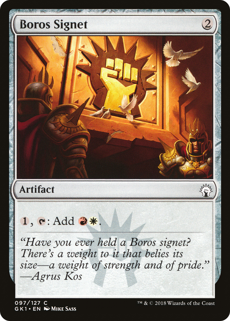 Boros Signet (GK1-097) - GRN Guild Kit - Premium MTG Single from Wizards of the Coast - Just $0.14! Shop now at Game Crave Tournament Store