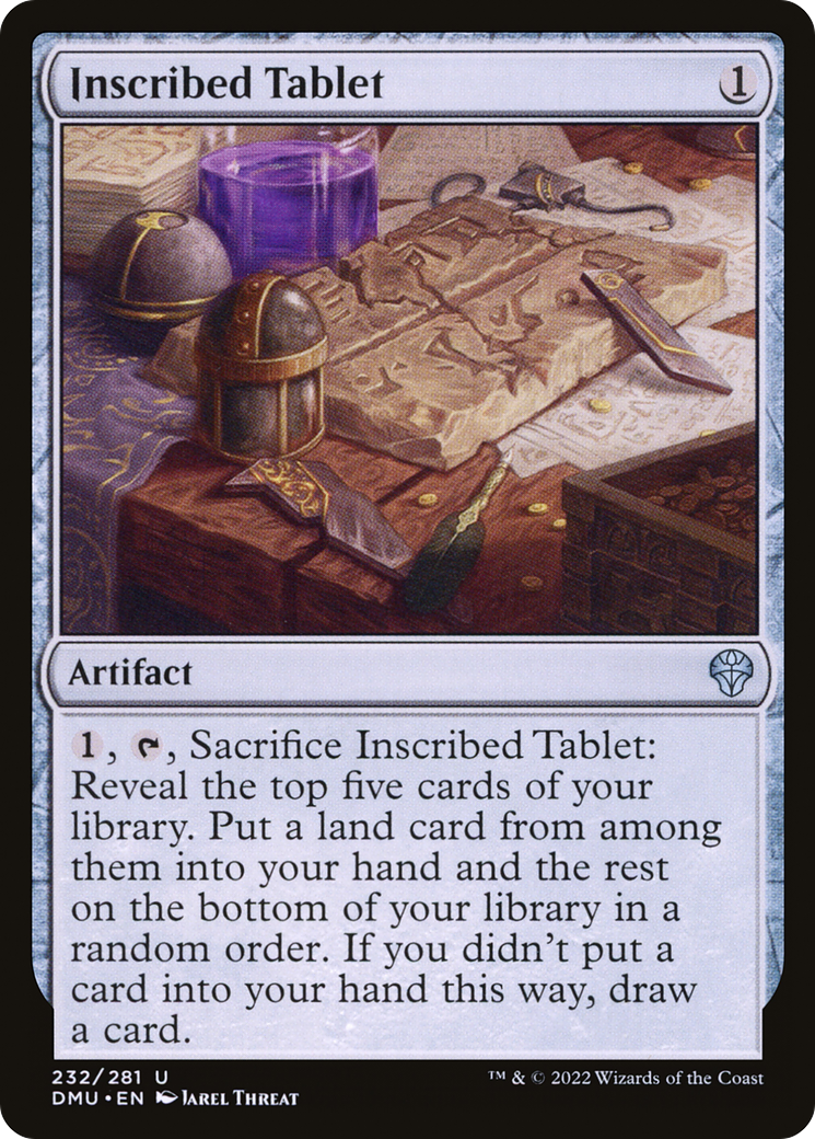 Inscribed Tablet (DMU-232) - Dominaria United Foil - Premium MTG Single from Wizards of the Coast - Just $0.08! Shop now at Game Crave Tournament Store