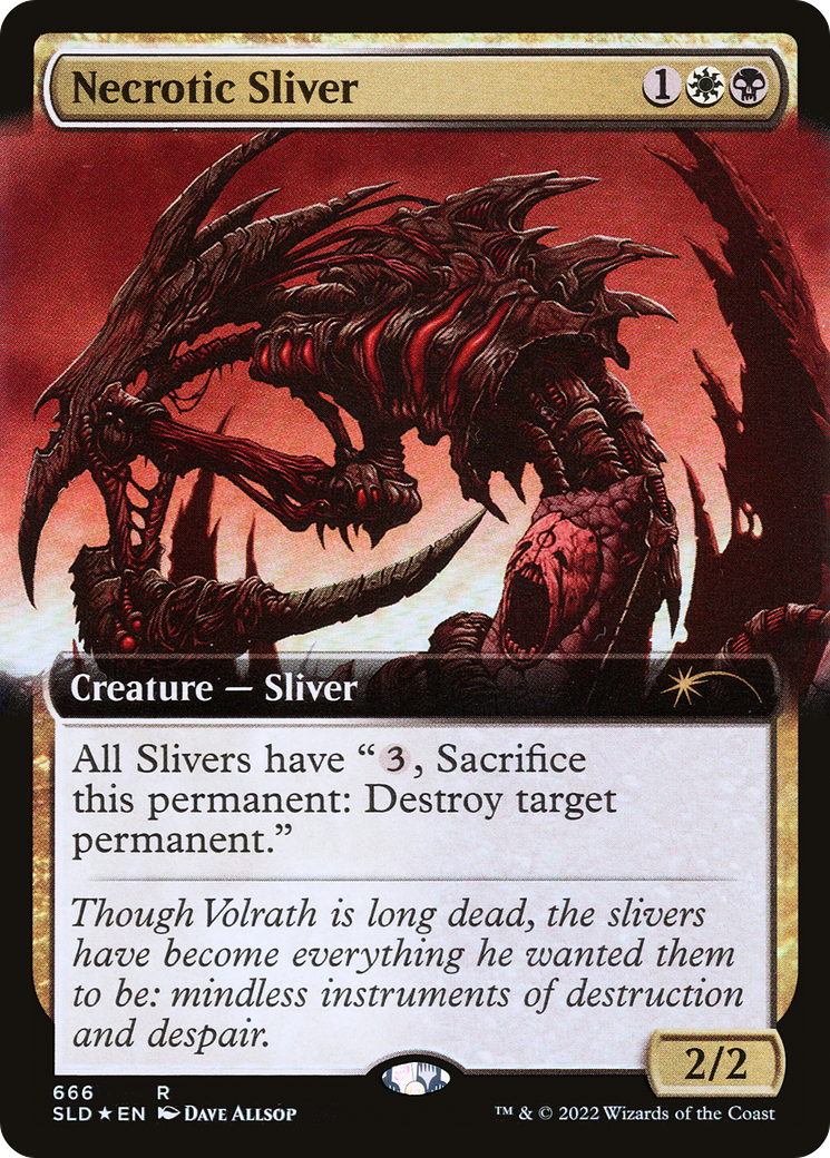 Necrotic Sliver (SLD-666) - Secret Lair Drop: (Extended Art) Foil - Premium MTG Single from Wizards of the Coast - Just $7.61! Shop now at Game Crave Tournament Store
