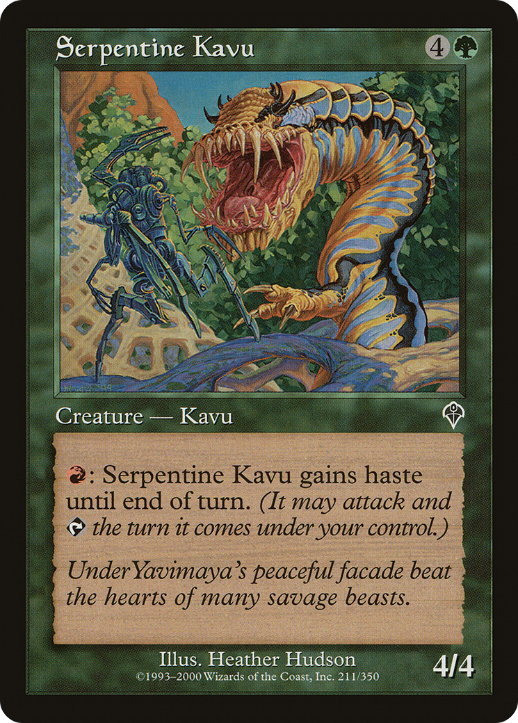 Serpentine Kavu (INV-211) - Invasion Foil - Premium MTG Single from Wizards of the Coast - Just $0.25! Shop now at Game Crave Tournament Store