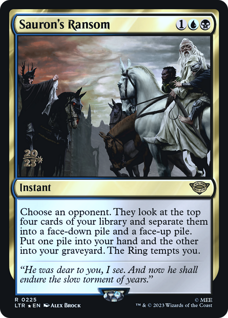 Sauron's Ransom (PLTR-225S) - Tales of Middle-earth Promos Foil - Premium MTG Single from Wizards of the Coast - Just $0.86! Shop now at Game Crave Tournament Store