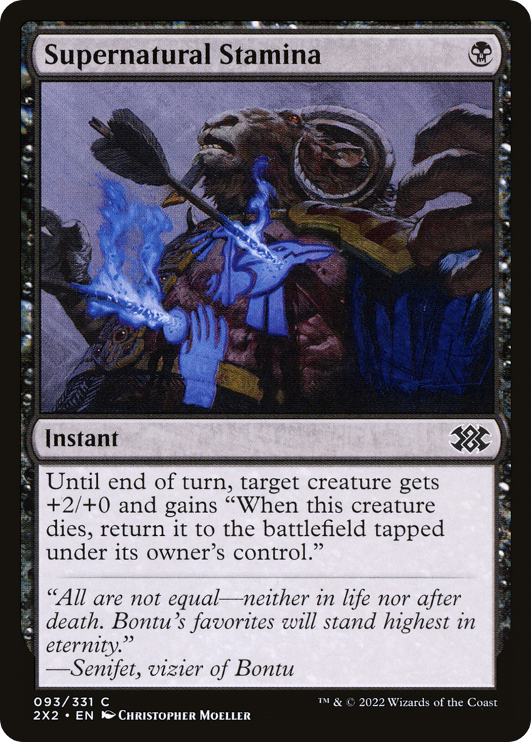 Supernatural Stamina (2X2-093) - Double Masters 2022 - Premium MTG Single from Wizards of the Coast - Just $0.25! Shop now at Game Crave Tournament Store