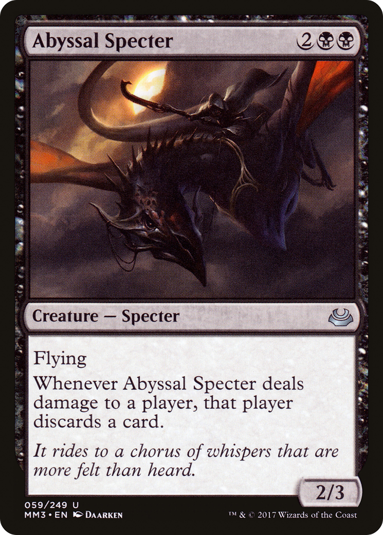 Abyssal Specter (MM3-059) - Modern Masters 2017 - Premium MTG Single from Wizards of the Coast - Just $0.08! Shop now at Game Crave Tournament Store