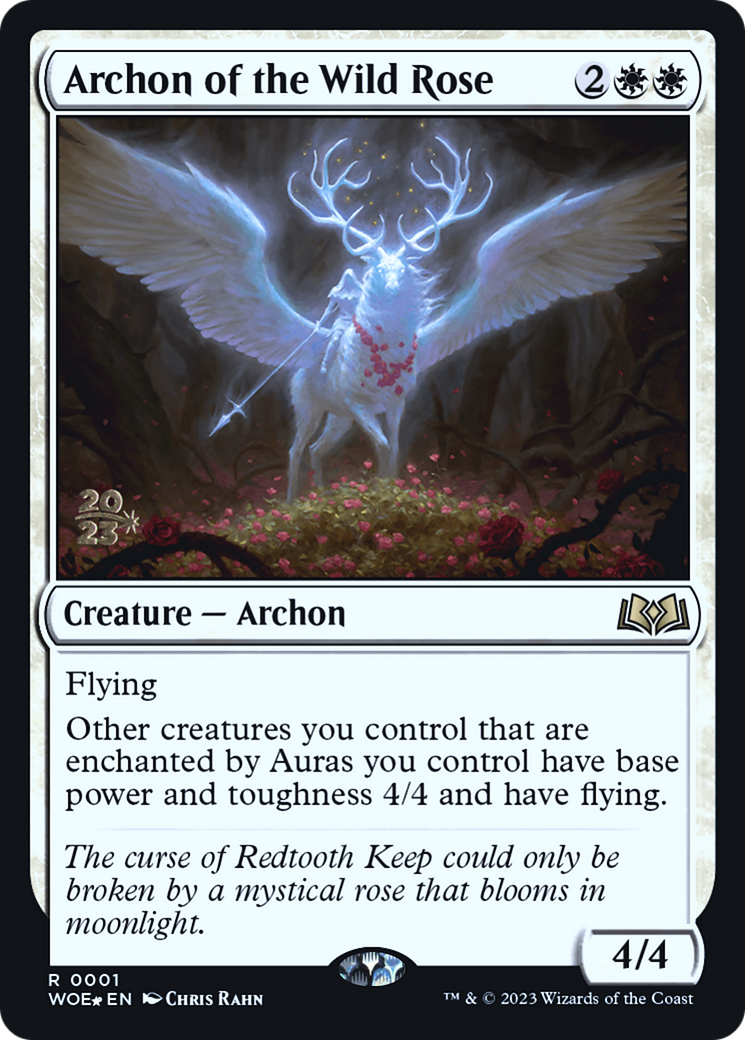 Archon of the Wild Rose (PWOE-01S) - Wilds of Eldraine Promos Foil - Premium MTG Single from Wizards of the Coast - Just $0.11! Shop now at Game Crave Tournament Store