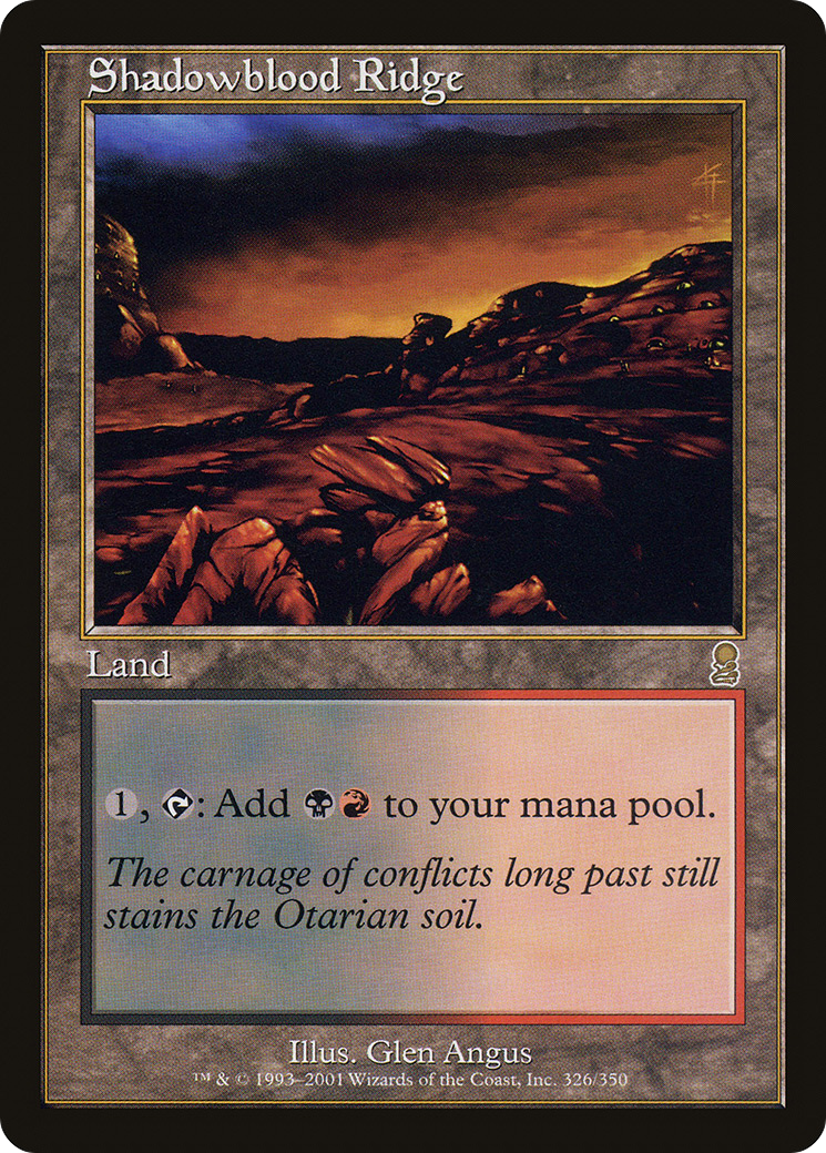 Shadowblood Ridge (ODY-326) - Odyssey - Premium MTG Single from Wizards of the Coast - Just $1.34! Shop now at Game Crave Tournament Store
