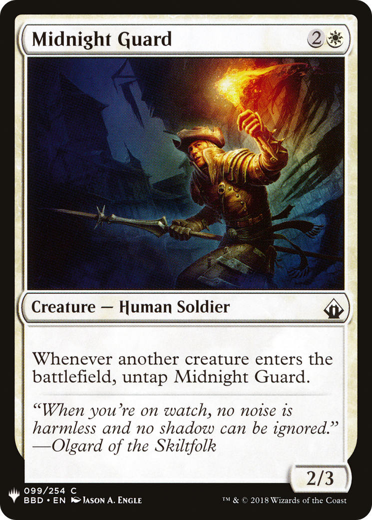 Midnight Guard (MB1-177) - Mystery Booster - Premium MTG Single from Wizards of the Coast - Just $0.08! Shop now at Game Crave Tournament Store