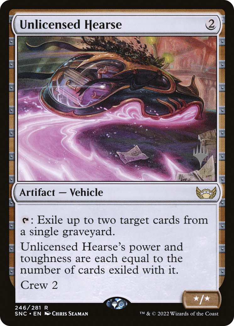 Unlicensed Hearse (PSNC-246P) - Streets of New Capenna Promos - Premium MTG Single from Wizards of the Coast - Just $0.24! Shop now at Game Crave Tournament Store