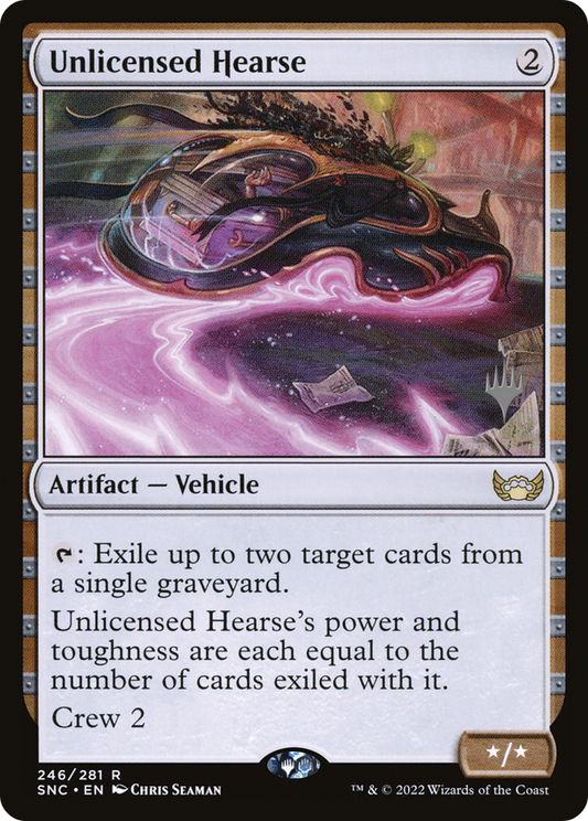 Unlicensed Hearse (PSNC-246P) - Streets of New Capenna Promos - Premium MTG Single from Wizards of the Coast - Just $0.24! Shop now at Game Crave Tournament Store