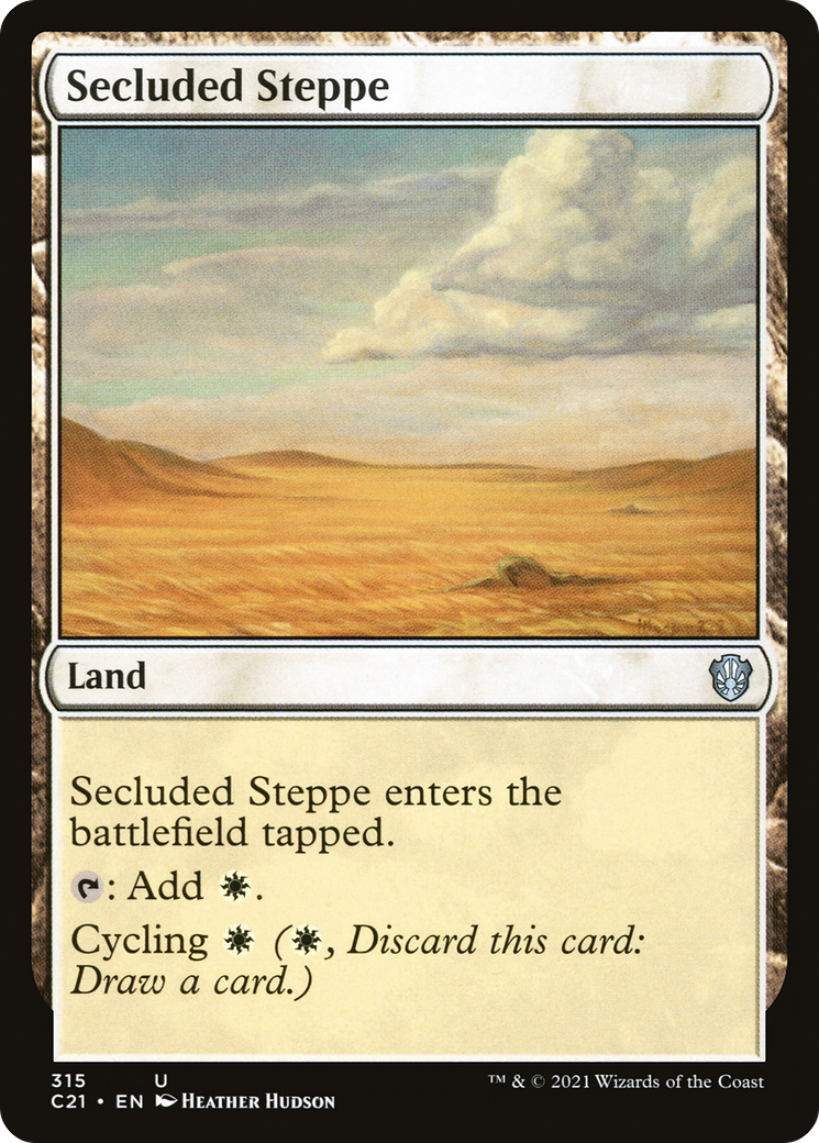 Secluded Steppe (C21-315) - Commander 2021 - Premium MTG Single from Wizards of the Coast - Just $0.25! Shop now at Game Crave Tournament Store