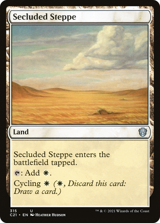Secluded Steppe (C21-315) - Commander 2021 - Premium MTG Single from Wizards of the Coast - Just $0.25! Shop now at Game Crave Tournament Store