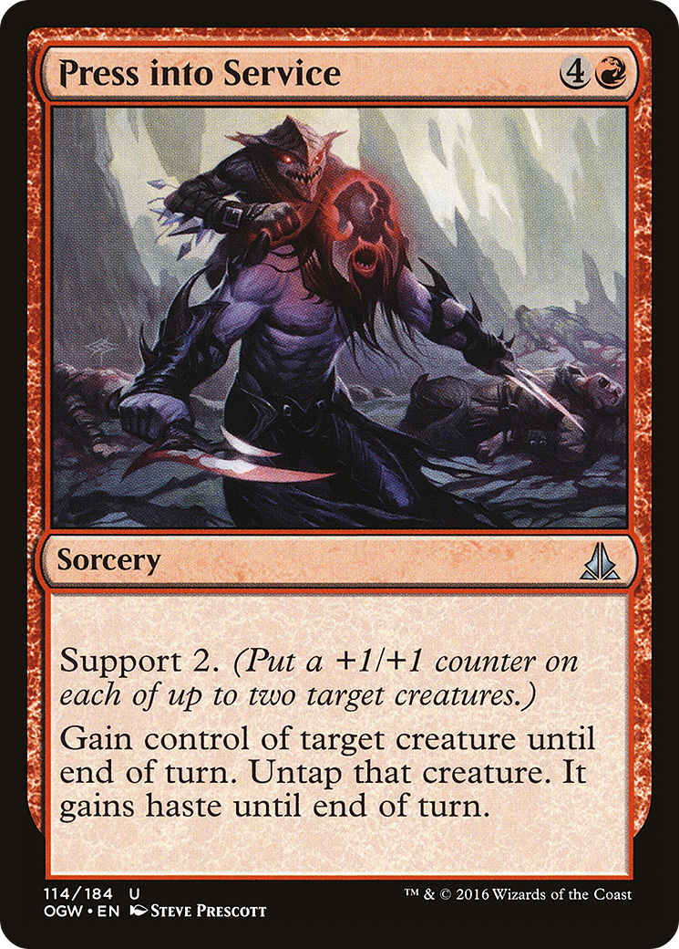 Press into Service (OGW-114) - Oath of the Gatewatch Foil - Premium MTG Single from Wizards of the Coast - Just $0.26! Shop now at Game Crave Tournament Store