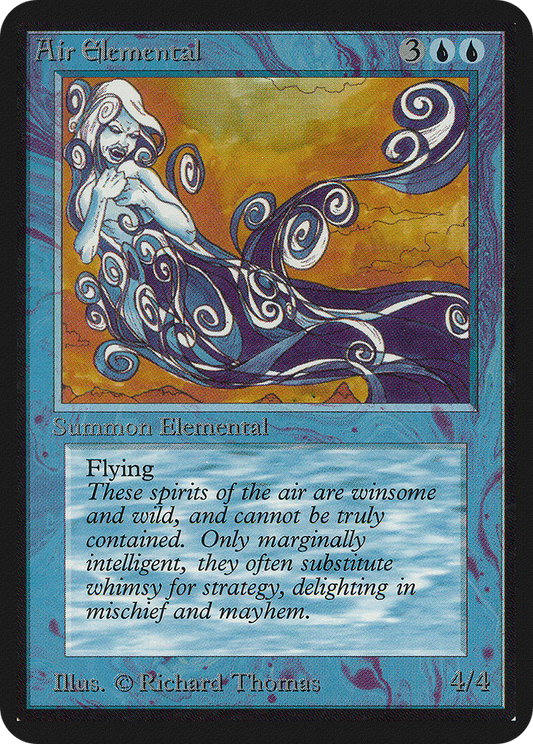 Air Elemental (LEA-046) - Limited Edition Alpha - Premium MTG Single from Wizards of the Coast - Just $30.96! Shop now at Game Crave Tournament Store