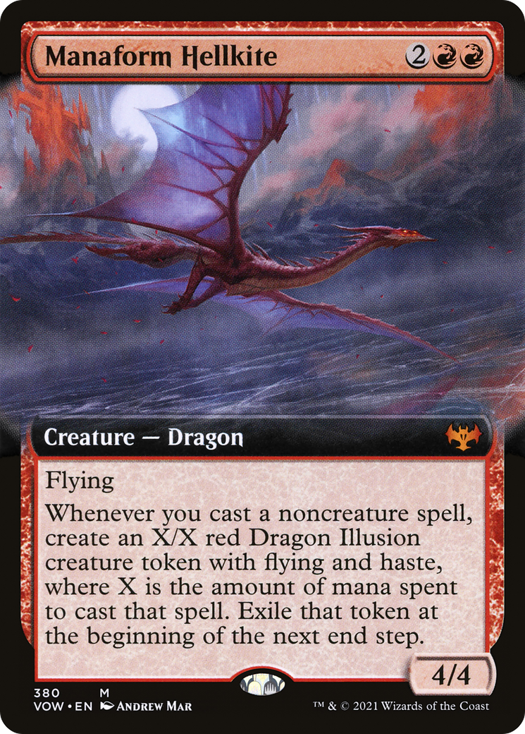 Manaform Hellkite (VOW-380) - Innistrad: Crimson Vow: (Extended Art) Foil - Premium MTG Single from Wizards of the Coast - Just $3.32! Shop now at Game Crave Tournament Store
