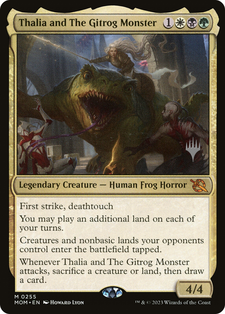 Thalia and The Gitrog Monster (PMOM-255P) - March of the Machine Promos - Premium MTG Single from Wizards of the Coast - Just $2.03! Shop now at Game Crave Tournament Store