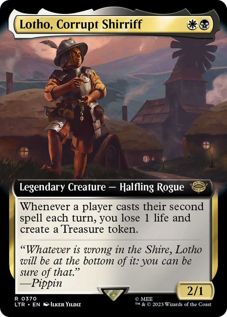 Lotho, Corrupt Shirriff (LTR-370) - The Lord of the Rings: Tales of Middle-earth: (Extended Art) Foil - Premium MTG Single from Wizards of the Coast - Just $5.66! Shop now at Game Crave Tournament Store