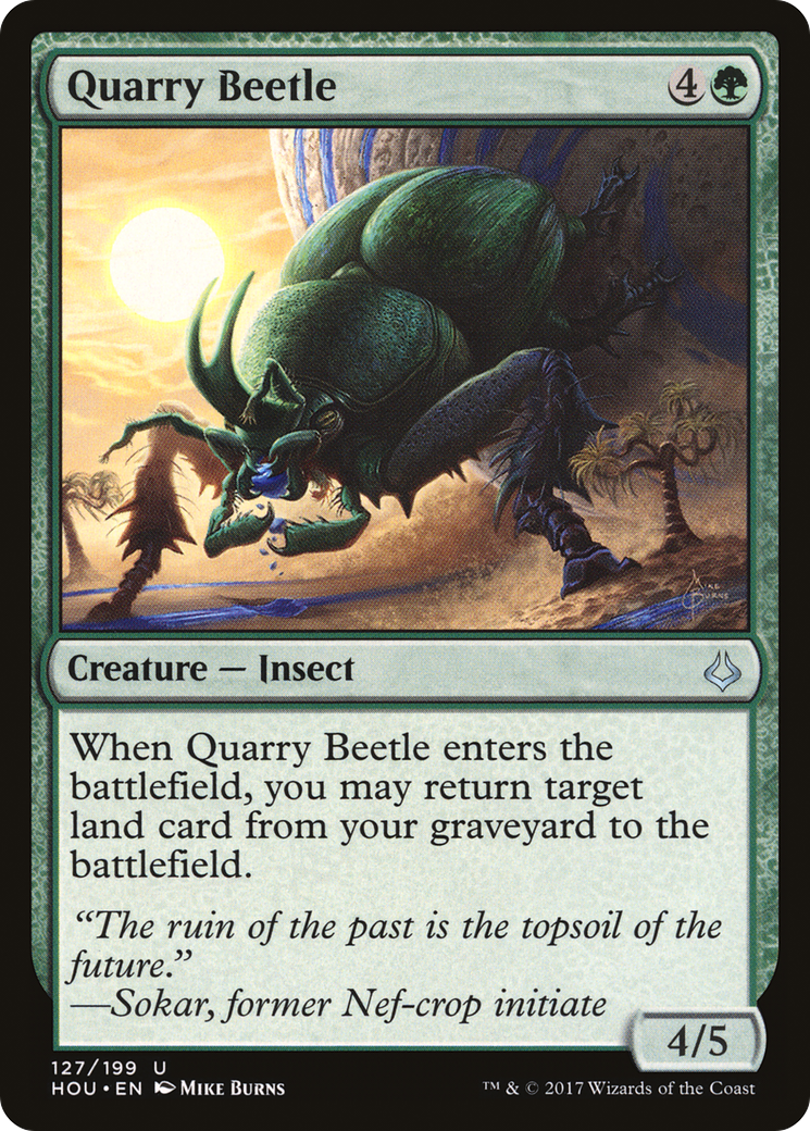 Quarry Beetle (HOU-127) - Hour of Devastation - Premium MTG Single from Wizards of the Coast - Just $0.08! Shop now at Game Crave Tournament Store