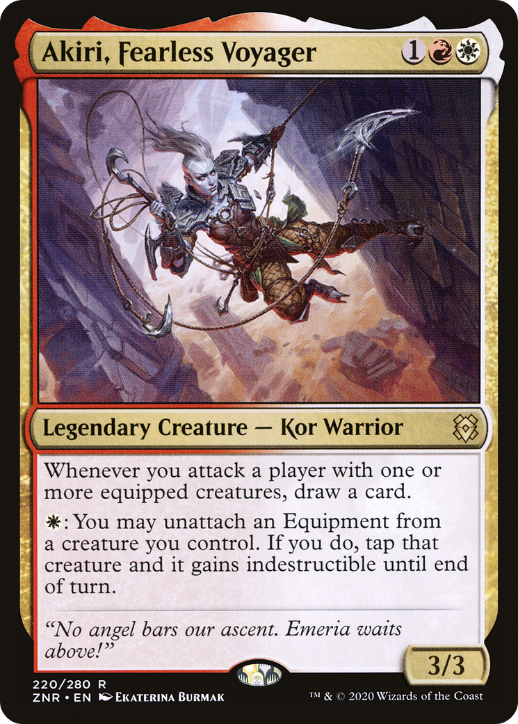 Akiri, Fearless Voyager (ZNR-220) - Zendikar Rising - Premium MTG Single from Wizards of the Coast - Just $0.08! Shop now at Game Crave Tournament Store