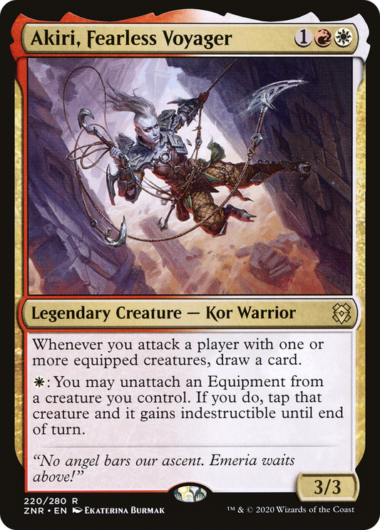 Akiri, Fearless Voyager (ZNR-220) - Zendikar Rising Foil - Premium MTG Single from Wizards of the Coast - Just $0.11! Shop now at Game Crave Tournament Store