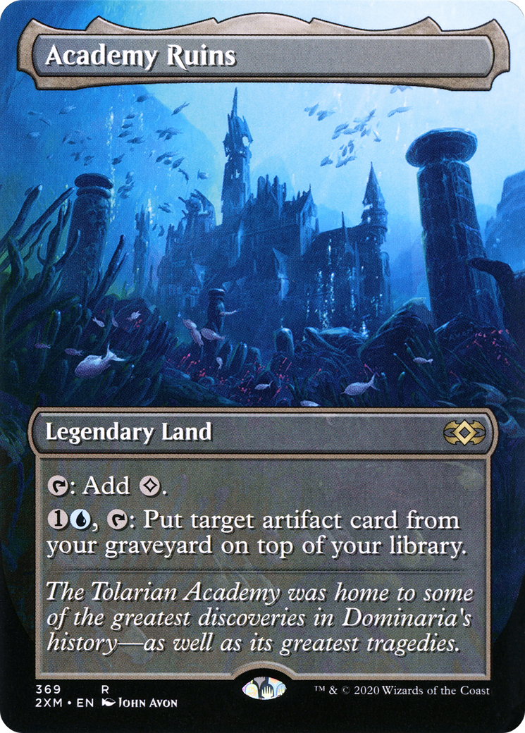 Academy Ruins (2XM-369) - Double Masters (Borderless) - Premium MTG Single from Wizards of the Coast - Just $5.16! Shop now at Game Crave Tournament Store