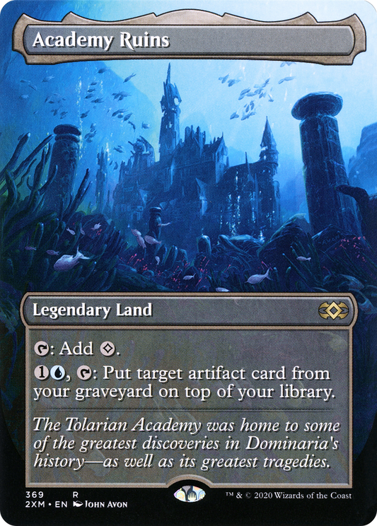 Academy Ruins (2XM-369) - Double Masters (Borderless) Foil - Premium MTG Single from Wizards of the Coast - Just $5.66! Shop now at Game Crave Tournament Store