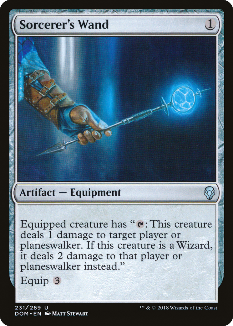 Sorcerer's Wand (DOM-231) - Dominaria - Premium MTG Single from Wizards of the Coast - Just $0.25! Shop now at Game Crave Tournament Store