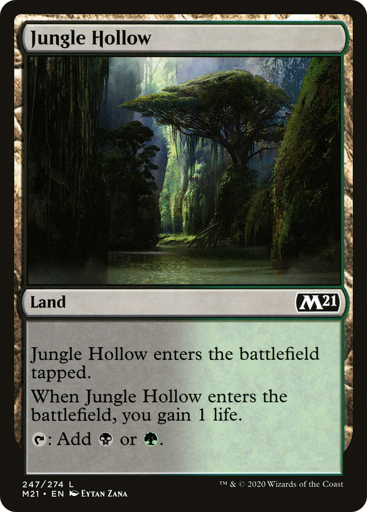 Jungle Hollow (M21-247) - Core Set 2021 Foil - Premium MTG Single from Wizards of the Coast - Just $0.08! Shop now at Game Crave Tournament Store