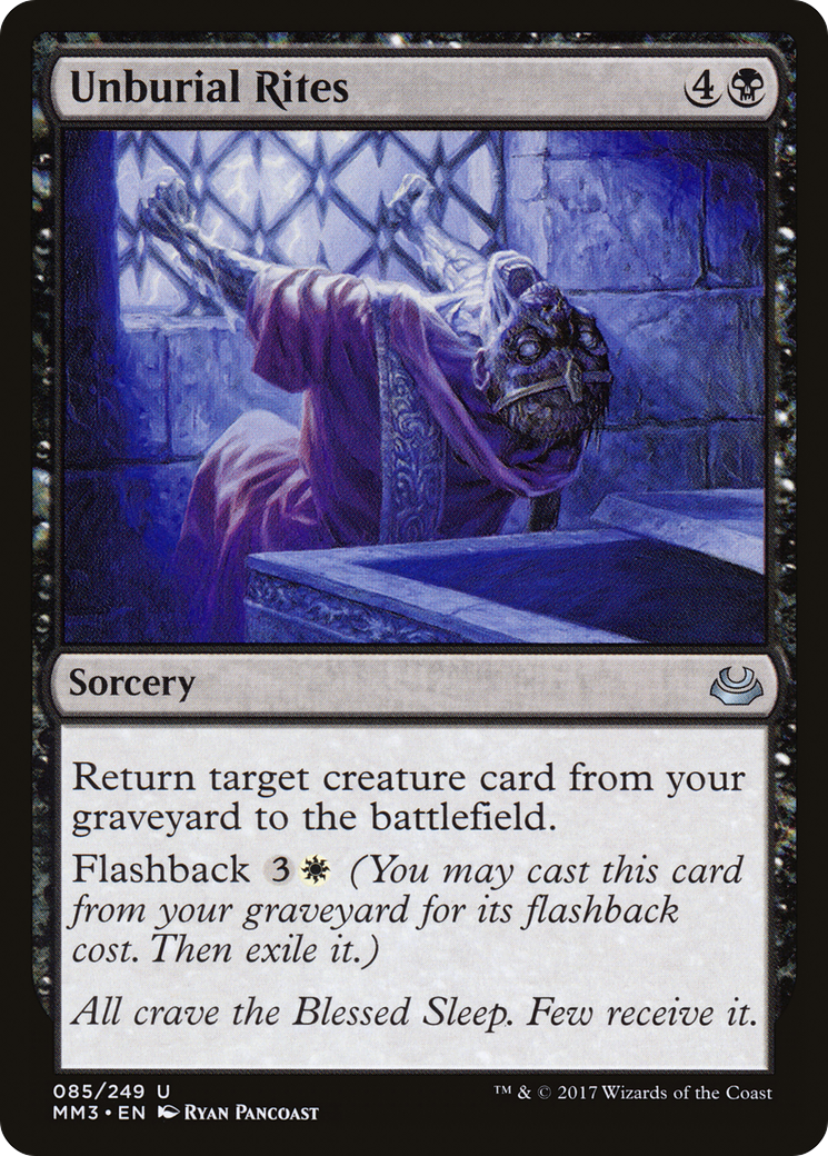 Unburial Rites (MM3-085) - Modern Masters 2017 - Premium MTG Single from Wizards of the Coast - Just $0.25! Shop now at Game Crave Tournament Store