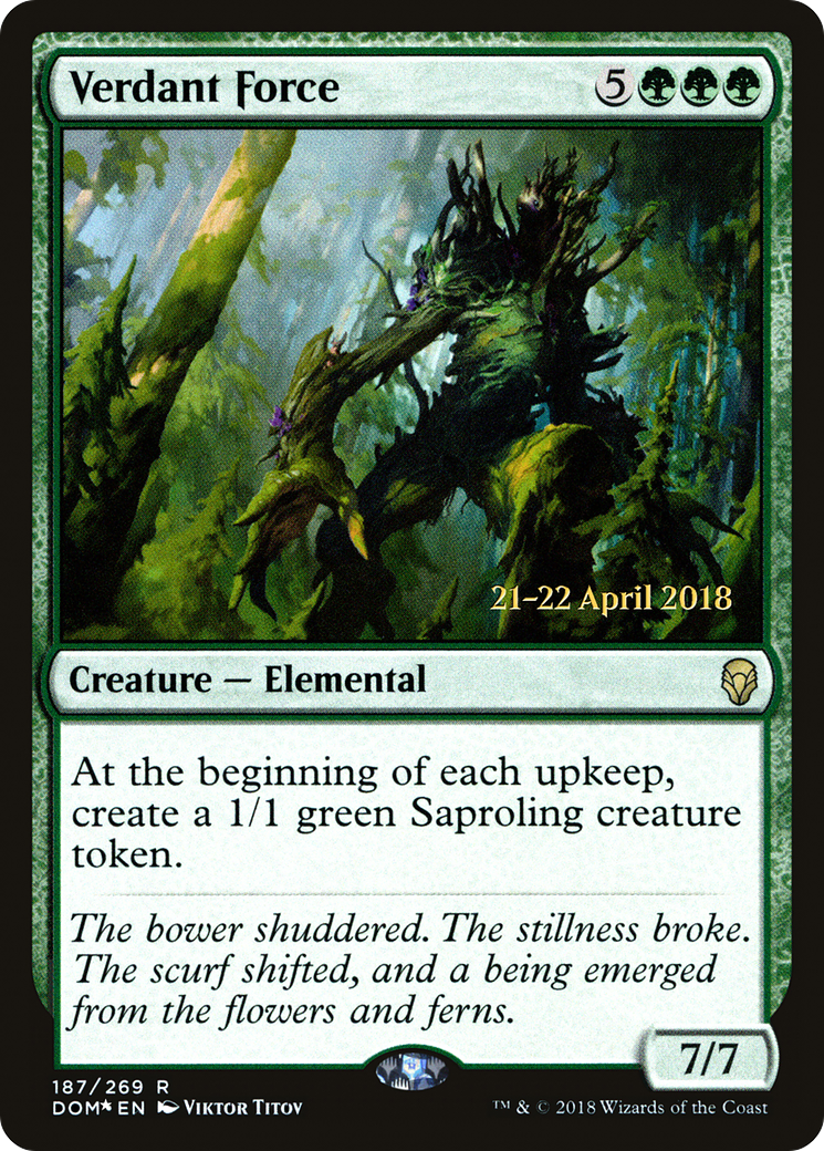 Verdant Force (PDOM-187S) - Dominaria Promos Foil - Premium MTG Single from Wizards of the Coast - Just $0.89! Shop now at Game Crave Tournament Store