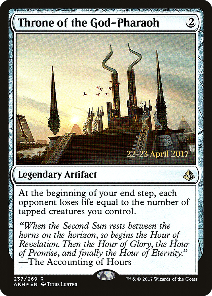 Throne of the God-Pharaoh (PAKH-237S) - Amonkhet Promos Foil - Premium MTG Single from Wizards of the Coast - Just $8.85! Shop now at Game Crave Tournament Store