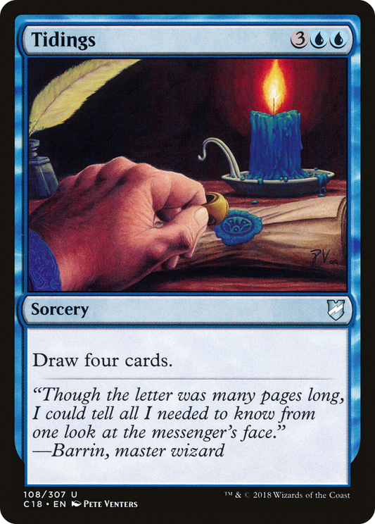 Tidings (C18-108) - Commander 2018 - Premium MTG Single from Wizards of the Coast - Just $0.08! Shop now at Game Crave Tournament Store